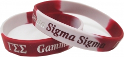 View Product Detials For The Gamma Sigma Sigma Color Swirl Silicone Bracelet [Pre-Pack]