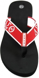 View Buying Options For The Delta Sigma Theta Flip Flops In Draw String Shoe Bag