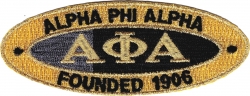 View Buying Options For The Alpha Phi Alpha Founded 1906 Oval Iron-On Patch