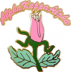 View Buying Options For The Alpha Kappa Alpha Tea Rose Rocker Lapel Pin