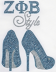 View Product Detials For The Zeta Phi Beta Style Heels Heat Transfer