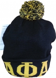 View Buying Options For The Buffalo Dallas Alpha Phi Alpha Mens Knit Cuff Beanie Cap With Ball