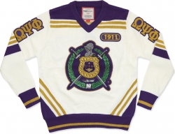 View Product Detials For The Big Boy Omega Psi Phi Divine 9 Mens V-Neck Sweater