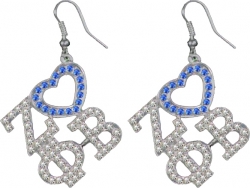 View Buying Options For The Zeta Phi Beta Crystal Heart Earrings
