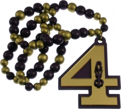 View Buying Options For The Omega Psi Phi Wood Color Bead Tiki Line #4 Medallion