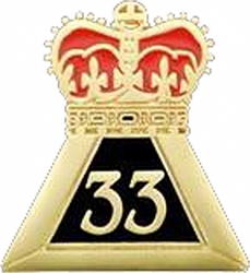 View Product Detials For The 33rd Degree Crown Lapel Pin