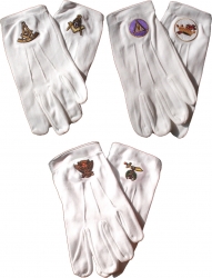 View Buying Options For The Masonic Emblem Ritual Gloves