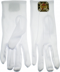 View Product Detials For The Knights Templar Emblem Mens Ritual Gloves