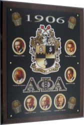 View Product Detials For The Alpha Phi Alpha Founders Acrylic Topped Wood Wall Plaque