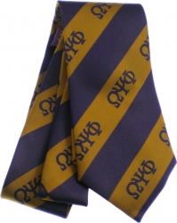 View Product Detials For The Omega Psi Phi Striped Mens Neck Tie