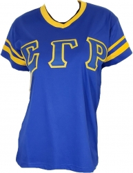 View Buying Options For The Buffalo Dallas Sigma Gamma Rho Striped V-Neck T-Shirt