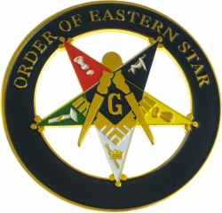 View Product Detials For The Eastern Star Past Patron Cut Out Heavy Weight Car Emblem