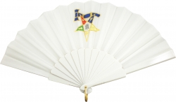 View Buying Options For The Eastern Star Past Matron Retractable Accordion Style Hand Fan