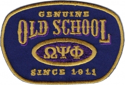 View Product Detials For The Omega Psi Phi Genuine Old School Satin Iron-On Patch