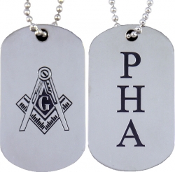 View Product Detials For The Prince Hall Mason Double Sided Dog Tag