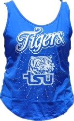 View Product Detials For The Big Boy Tennessee State Tigers Rhinestone Ladies Tank Top