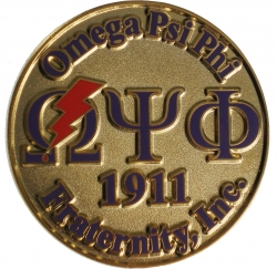 View Buying Options For The Omega Psi Phi Bolt Sandblast & Raised Lapel Pin
