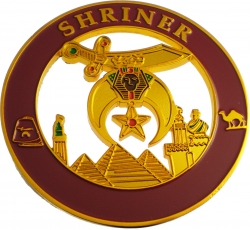 View Product Detials For The Shriner Cut Out Heavy Weight Car Emblem