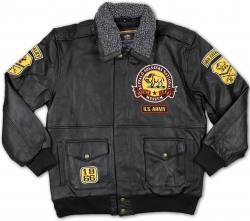 View Product Detials For The Big Boy Buffalo Soldiers S4 Mens Leather Bomber Jacket