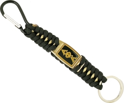 View Product Detials For The Alpha Phi Alpha Paracord Survival Key Chain w/Carabiner/Split Hook