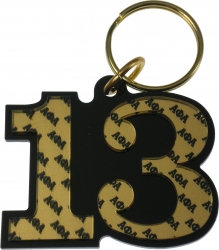 View Buying Options For The Alpha Phi Alpha Color Mirror Line #13 Keychain