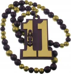 View Buying Options For The Omega Psi Phi Wood Color Bead Tiki Line #11 Medallion