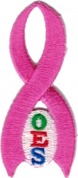 View Product Detials For The Eastern Star Pink Ribbon Iron-On Patch