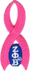 View Buying Options For The Zeta Phi Beta Pink Ribbon Iron-On Patch