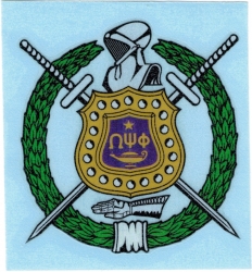 View Product Detials For The Omega Psi Phi Crest Decal Sticker