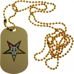 View Product Detials For The Eastern Star Double Sided Dog Tag