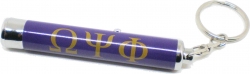 View Product Detials For The Omega Psi Phi Shield Projection Torch Light Flashlight Keychain