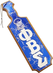 View Product Detials For The Phi Beta Sigma Raised Mirror Letters & Crest Domed Wood Paddle