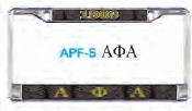 View Buying Options For The Alpha Phi Alpha Domed Pattern Back License Plate Frame