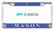 View Buying Options For The Mason Domed Pattern Back License Plate Frame