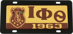 View Buying Options For The Iota Phi Theta Domed Shield Mirror Car Tag License Plate