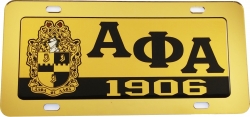 View Buying Options For The Alpha Phi Alpha Domed Shield Mirror Car Tag License Plate