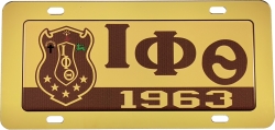 View Buying Options For The Iota Phi Theta Domed Crest Tag License Plate