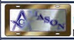 View Buying Options For The Mason Domed Symbol Mirror Car Tag License Plate