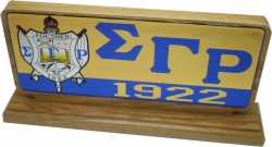 View Buying Options For The Sigma Gamma Rho Wood Desk Top Founders Piece