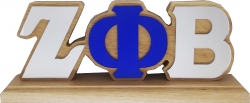 View Buying Options For The Zeta Phi Beta Wood Desk Top Letters With Color Base