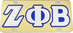 View Buying Options For The Zeta Phi Beta Outlined Color Mirror License Plate