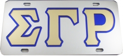 View Buying Options For The Sigma Gamma Rho Outlined Color Mirror License Plate
