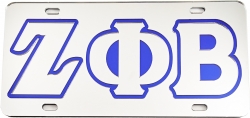 View Buying Options For The Zeta Phi Beta Outlined Color Mirror License Plate