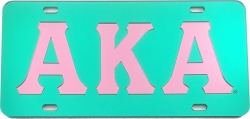 View Buying Options For The Alpha Kappa Alpha Outlined Mirror License Plate