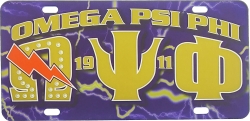 View Buying Options For The Omega Psi Phi Printed Founder License Plate