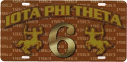 View Buying Options For The Iota Phi Theta Printed Line #6 License Plate