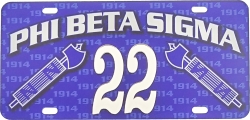 View Buying Options For The Phi Beta Sigma Printed Line #22 License Plate