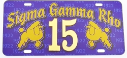 View Buying Options For The Sigma Gamma Rho Printed Line #15 License Plate