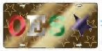 View Buying Options For The Eastern Star Symbol Satin Background Tag License Plate