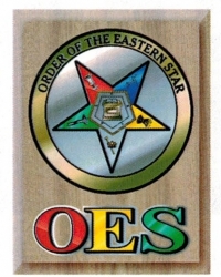 View Buying Options For The Eastern Star Circle Crest Acrylic Topped Wood Wall Plaque